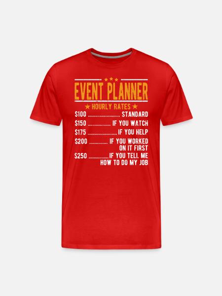 Event planner hourly wage - Men's Premium Organic T-Shirt - red