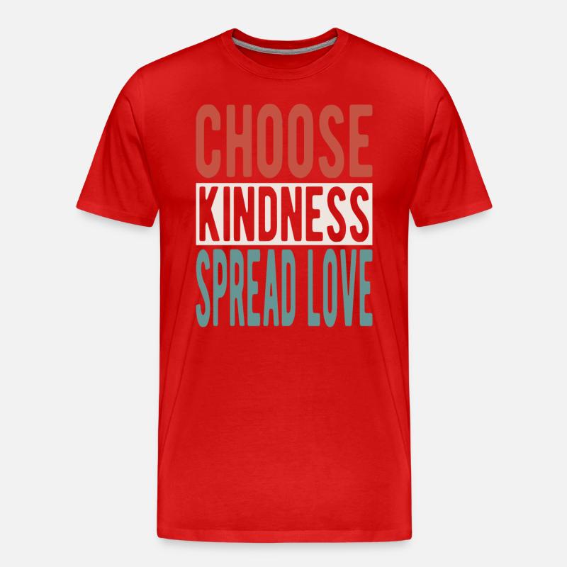 Choose kindness, spread love - Männer Premium Bio T-Shirt - Rot