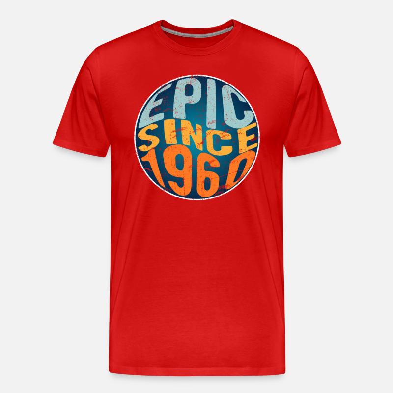 Episch Seit 1960 - Männer Premium Bio T-Shirt - Rot