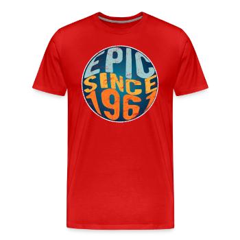 Épique depuis 1961 - T-shirt bio Premium Homme - rouge - Devant - Damien (186cm)