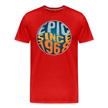 Episch Seit 1968 - Männer Premium Bio T-Shirt - Rot - Vorne - Damien (186cm)