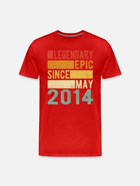Birthday May 2014 Legendary Epic - Men's Premium Organic T-Shirt - red