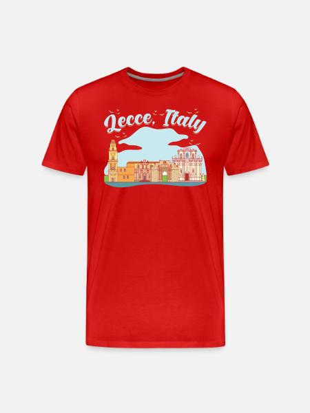 Lecce Italy Souvenir - Men's Premium Organic T-Shirt - red