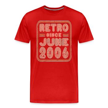 Birthday June 2006 Retro Gift - Men's Premium Organic T-Shirt - red - Front - Damien (186cm)