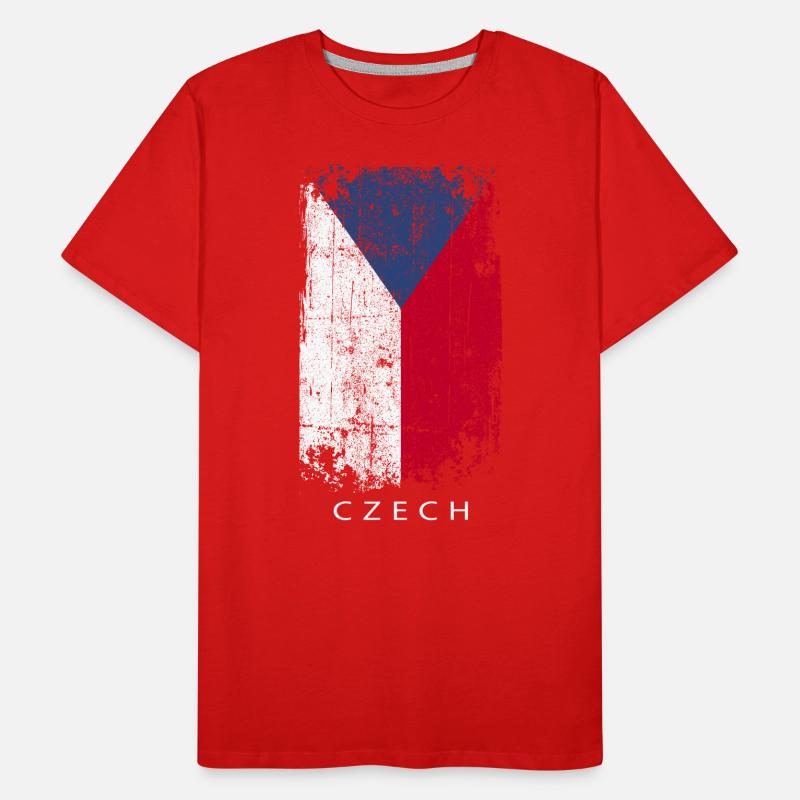Souvenir avec le drapeau de la République tchèque T-shirt bio Premium Homme