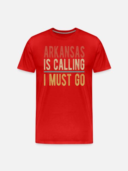 Arkansas Ruft Ich Muss Gehen - Männer Premium Bio T-Shirt - Rot