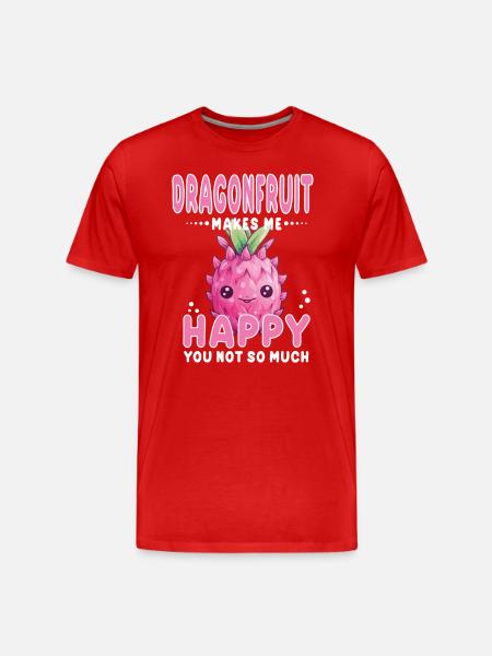 Drachfrucht Kawaii - Männer Premium Bio T-Shirt - Rot