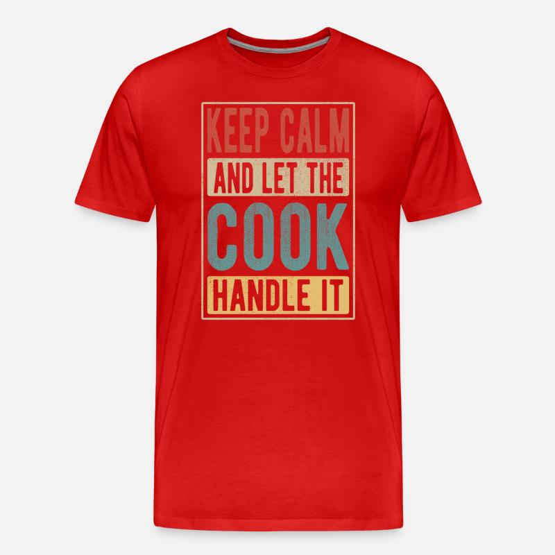 Kochen Retro Geschenk - Männer Premium Bio T-Shirt - Rot