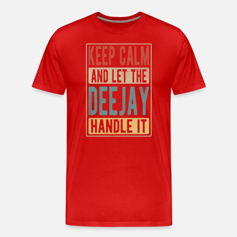 Deejay Retro Geschenk - Männer Premium Bio T-Shirt - Rot