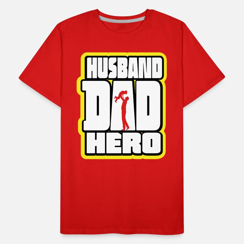 Husband Daddy Hero Retro Men's Premium Organic T-Shirt