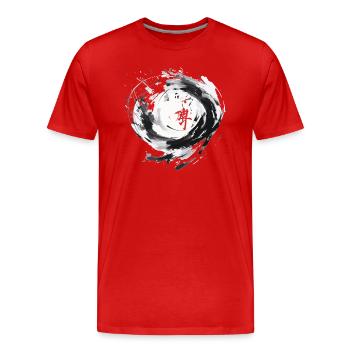 Cercle de calligraphie chinoise - T-shirt bio Premium Homme - rouge - Devant - Damien (186cm)