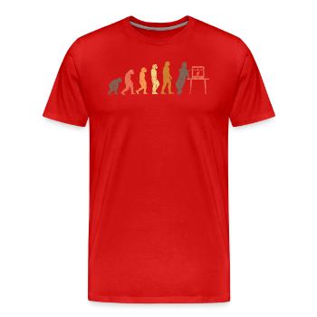 3D Printer Evolution 3D Printer Retro - Men's Premium Organic T-Shirt - red - Front - Damien (186cm)