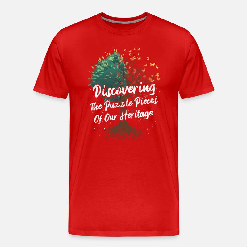 Genealogie Spruch - Männer Premium Bio T-Shirt - Rot