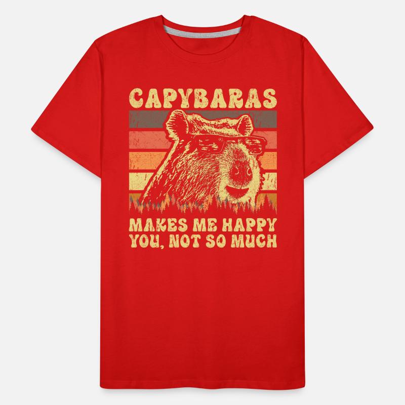 Capybara Retro Spruch Männer Premium Bio T-Shirt