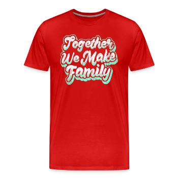 Famille Dire Inspiration - T-shirt bio Premium Homme - rouge - Devant - Damien (186cm)