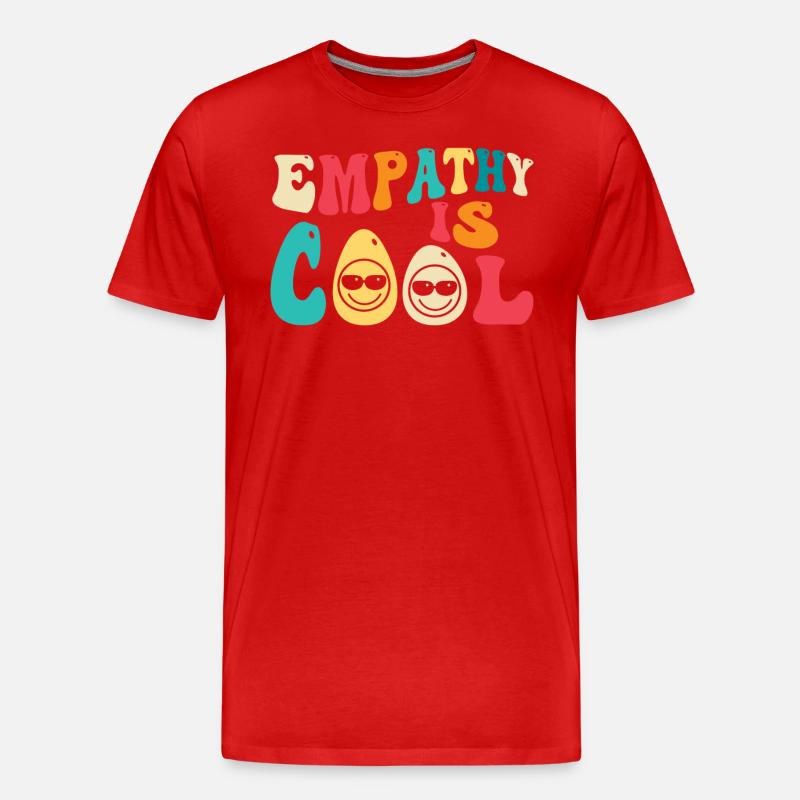 Empathie Ist Cool - Männer Premium Bio T-Shirt - Rot