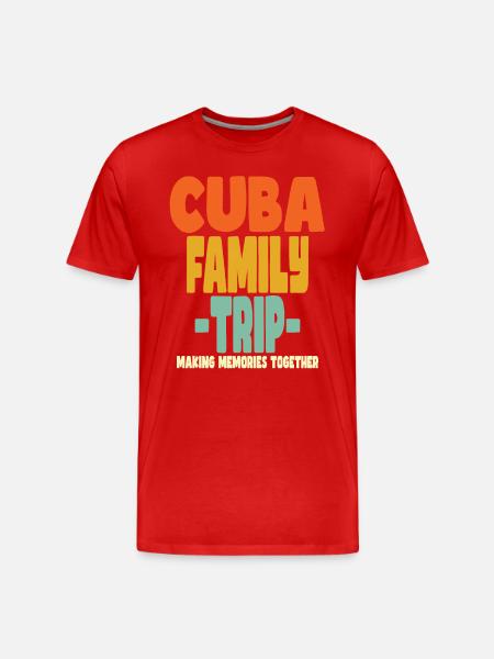 Cuba Family Trip Holidays - Men's Premium Organic T-Shirt - red