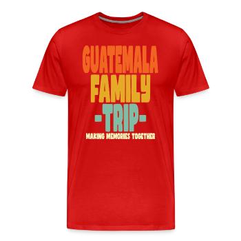 Vacances en famille au Guatemala - T-shirt bio Premium Homme - rouge - Devant - Damien (186cm)