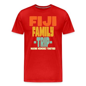 Fiji Family Trip Holidays - Men's Premium Organic T-Shirt - red - Front - Damien (186cm)