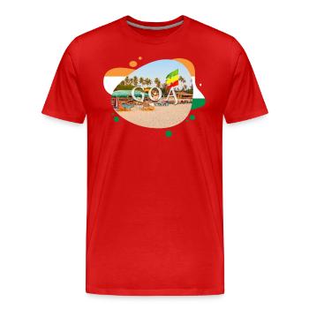 Goa Inde Souvenir - T-shirt bio Premium Homme - rouge - Devant - Damien (186cm)