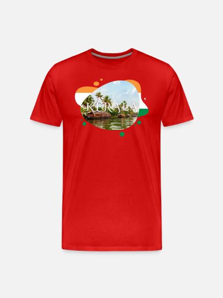 Kerala India Souvenir - Men's Premium Organic T-Shirt - red