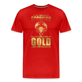 Skorpion Sternzeichen Astrologie Horoskop Skorpion - Männer Premium Bio T-Shirt - Rot - Vorne - Damien (186cm)