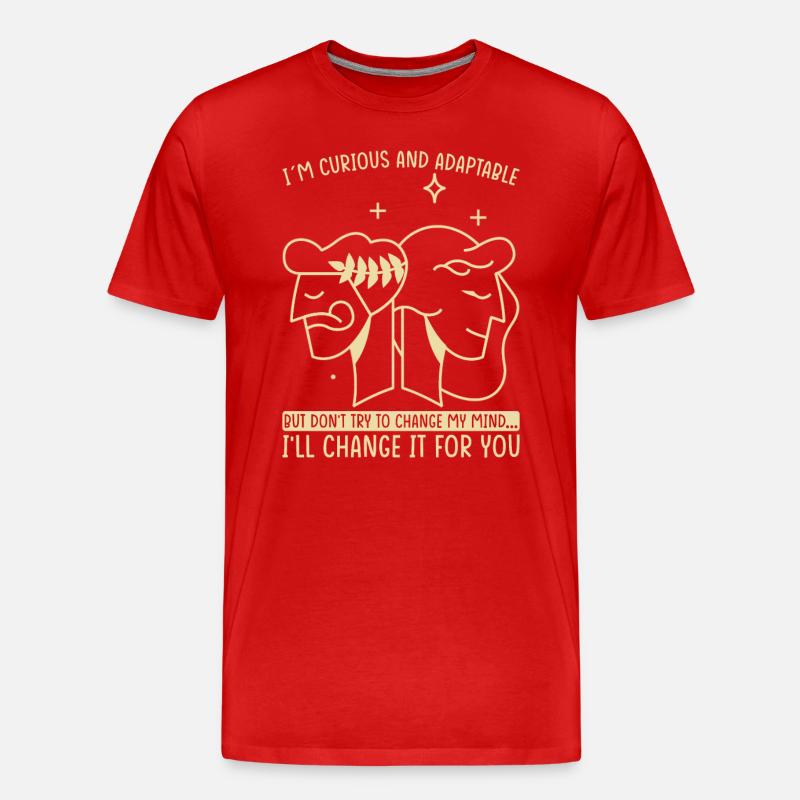 Zwillinge Sternzeichen Astrologie Horoskop - Männer Premium Bio T-Shirt - Rot