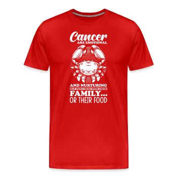 Krebs Sternzeichen Astrologie Horoskop Krebs - Männer Premium Bio T-Shirt - Rot - Vorne - Damien (186cm)