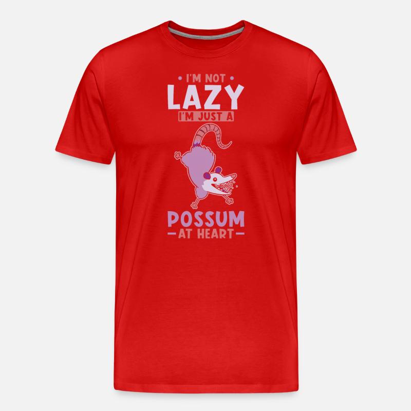 Opossum Spruch - Männer Premium Bio T-Shirt - Rot