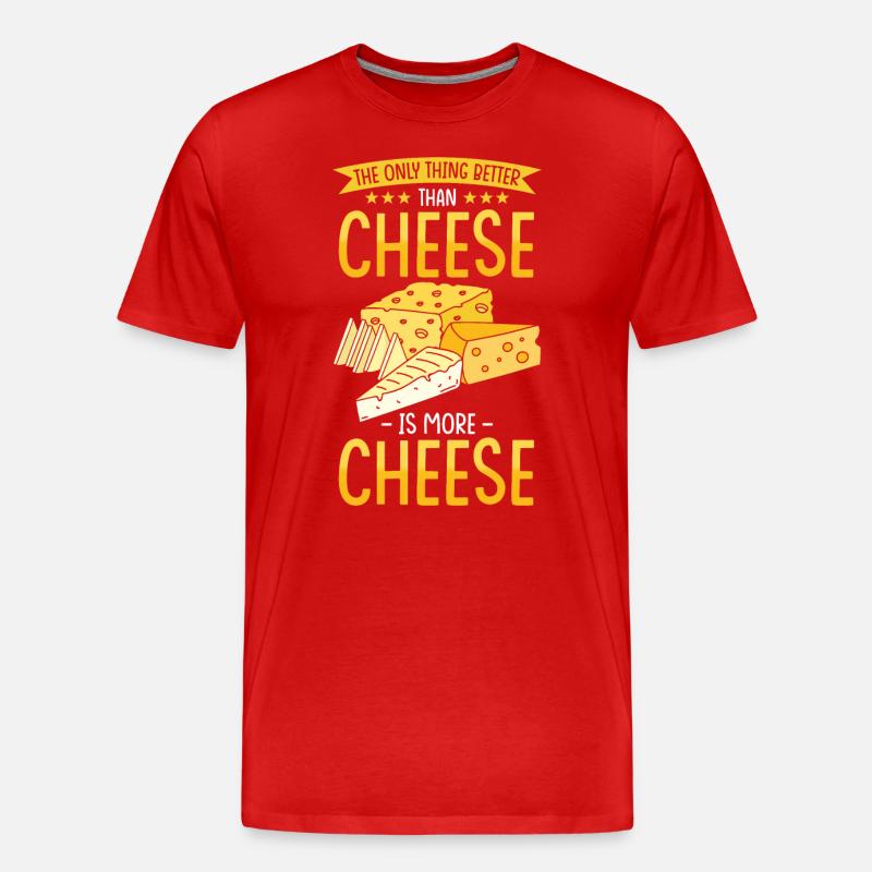 Käse Geschenk - Männer Premium Bio T-Shirt - Rot