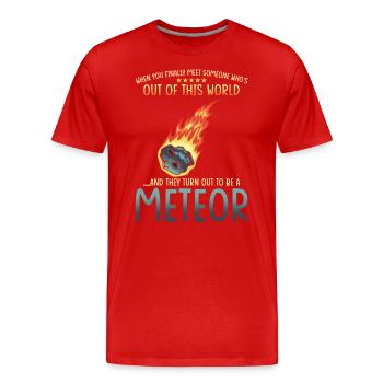Meteorologe Meteorologie Meteorit Meteor - Männer Premium Bio T-Shirt - Rot - Vorne - Damien (186cm)