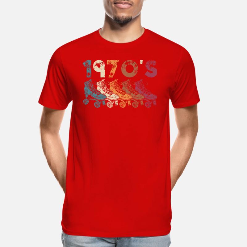 70s Rollerskate Rollerskating Men's Premium Organic T-Shirt