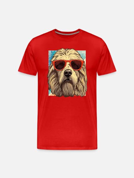 Maremmano Abruzzese German Shepherd - Men's Premium Organic T-Shirt - red
