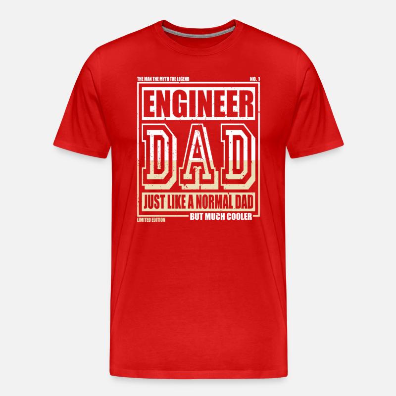 Engineer Daddy Gift - Men's Premium Organic T-Shirt - red