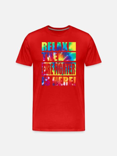 Fire Fighter Funny Saying - Men's Premium Organic T-Shirt - red