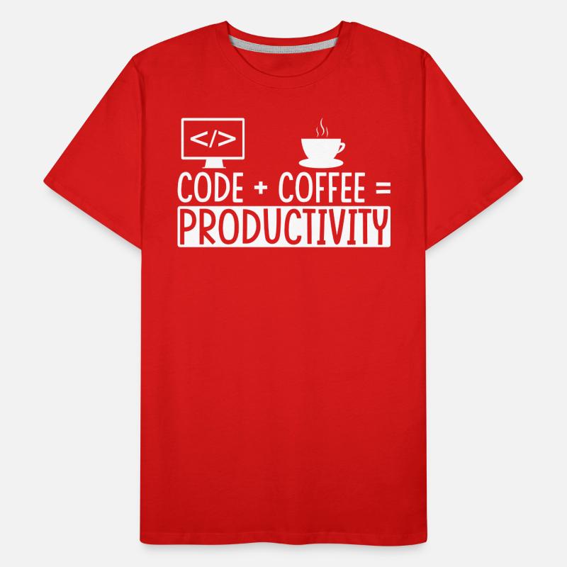 Coder Coffee Gift Men's Premium Organic T-Shirt
