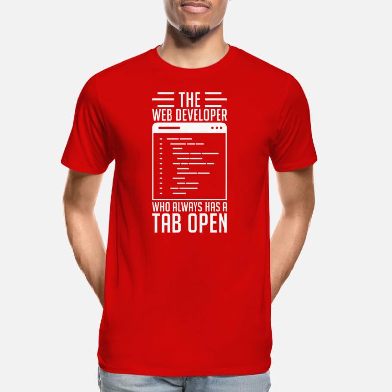 Web Developer Tab Always Open Men's Premium Organic T-Shirt