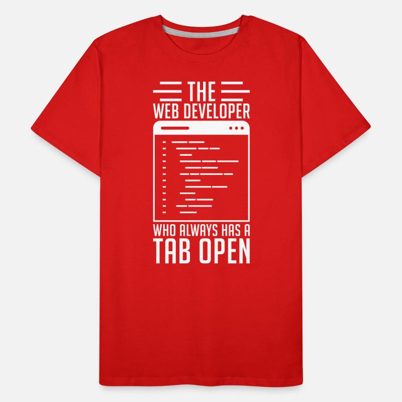 Web Developer Tab Always Open Men's Premium Organic T-Shirt