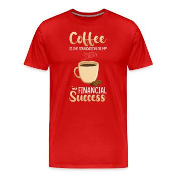 Gift for Finance Manager - Men's Premium Organic T-Shirt - red - Front - Damien (186cm)