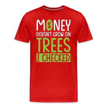 Gift for Finance Managers - Men's Premium Organic T-Shirt - red - Front - Damien (186cm)
