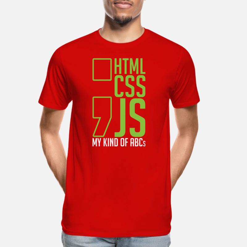 web developer gift html css js my kind of Men's Premium Organic T-Shirt