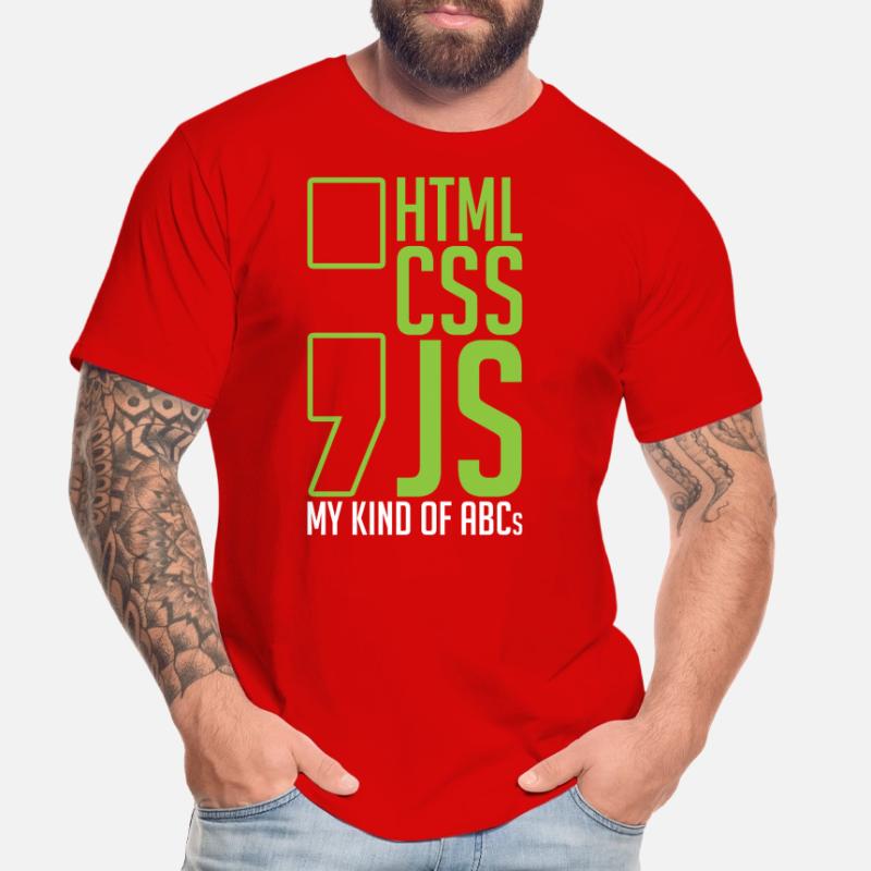 web developer gift html css js my kind of Men's Premium Organic T-Shirt