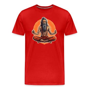 Spiritualität Yoga Guru - Männer Premium Bio T-Shirt - Rot - Vorne - Damien (186cm)