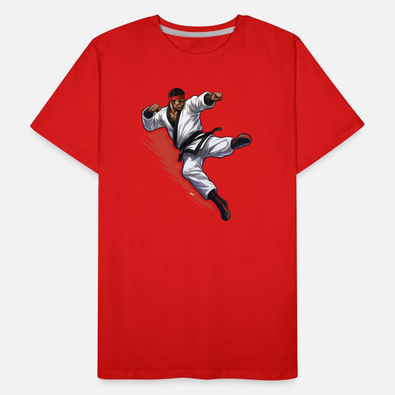 Karate Fighter Men's Premium Organic T-Shirt