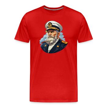 Matrose Segeln - Männer Premium Bio T-Shirt - Rot - Vorne - Damien (186cm)