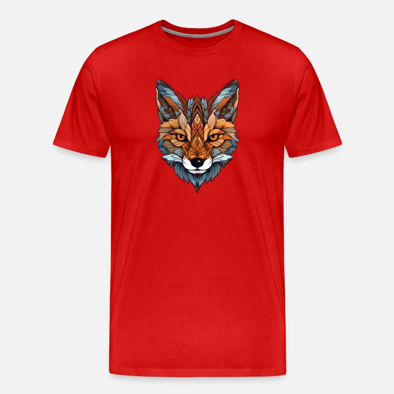 Fuchs Ästhetik - Männer Premium Bio T-Shirt - Rot