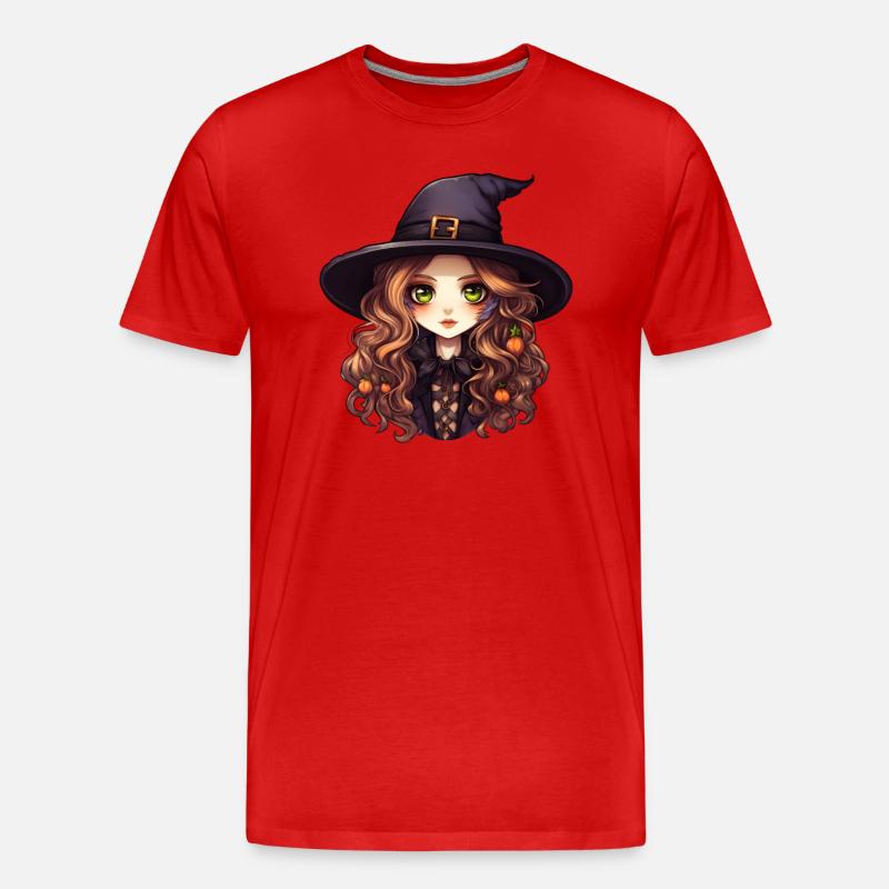 Hexenhut Niedlich - Männer Premium Bio T-Shirt - Rot