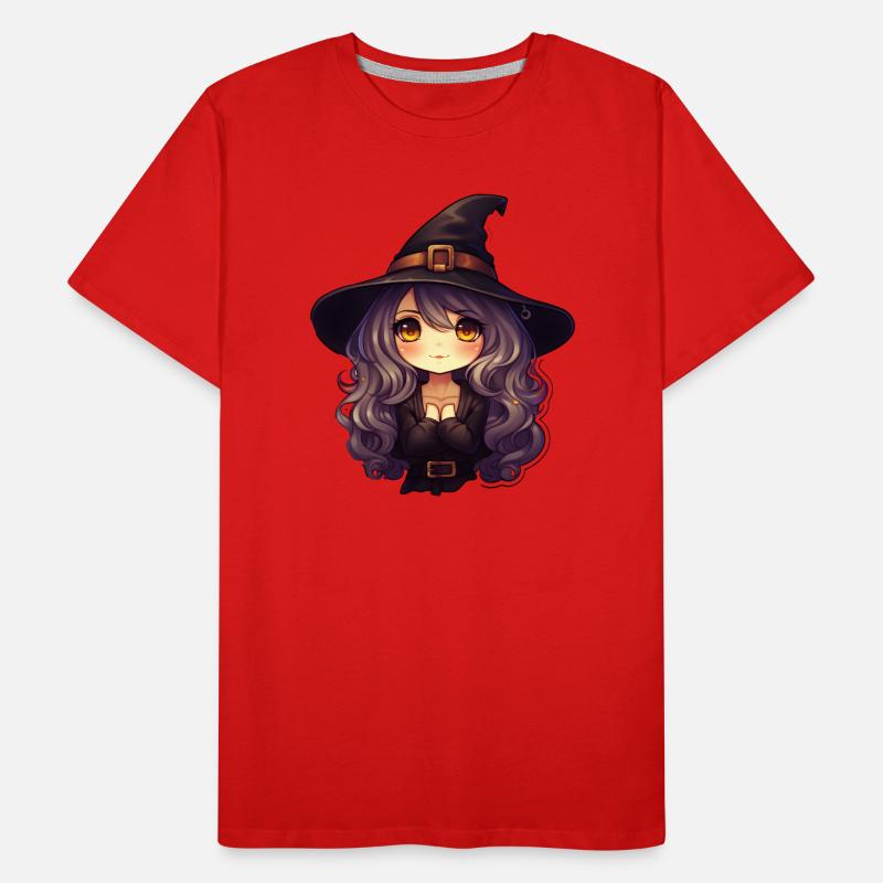 Witch Halloween Comic Men's Premium Organic T-Shirt