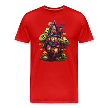Anime Manga Maison hantée - T-shirt bio Premium Homme - rouge - Devant - Damien (186cm)