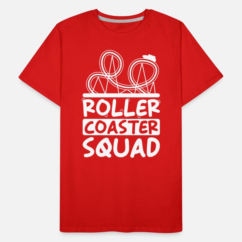 Rollercoaster Squad amusement park group Men's Premium Organic T-Shirt